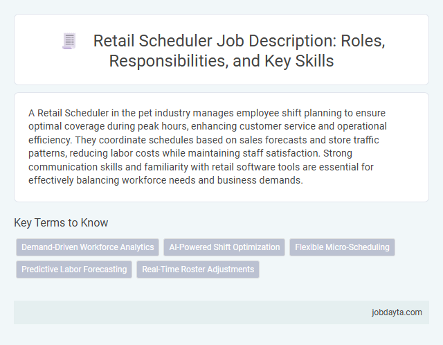 Retail Scheduler Job Description: Roles, Responsibilities, and Key Skills