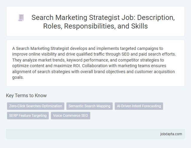Search Marketing Strategist Job: Description, Roles, Responsibilities, and Skills