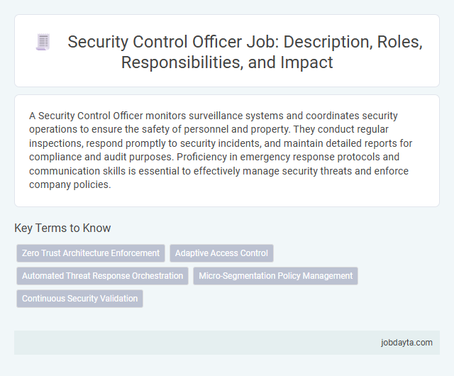 Security Control Officer Job: Description, Roles, Responsibilities, and Impact