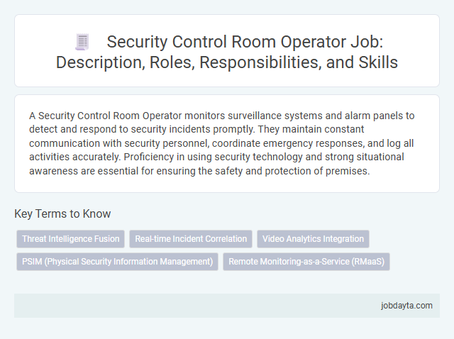 Security Control Room Operator Job: Description, Roles, Responsibilities, and Skills
