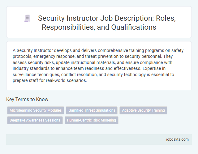 Security Instructor Job Description: Roles, Responsibilities, and Qualifications