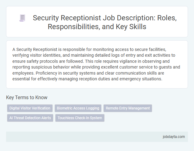 Security Receptionist Job Description: Roles, Responsibilities, and Key Skills