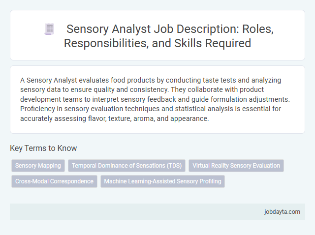 Sensory Analyst Job Description: Roles, Responsibilities, and Skills Required