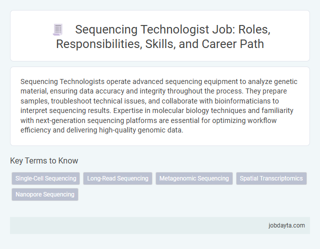 Sequencing Technologist Job: Roles, Responsibilities, Skills, and Career Path