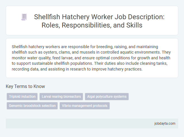 Shellfish Hatchery Worker Job Description: Roles, Responsibilities, and Skills