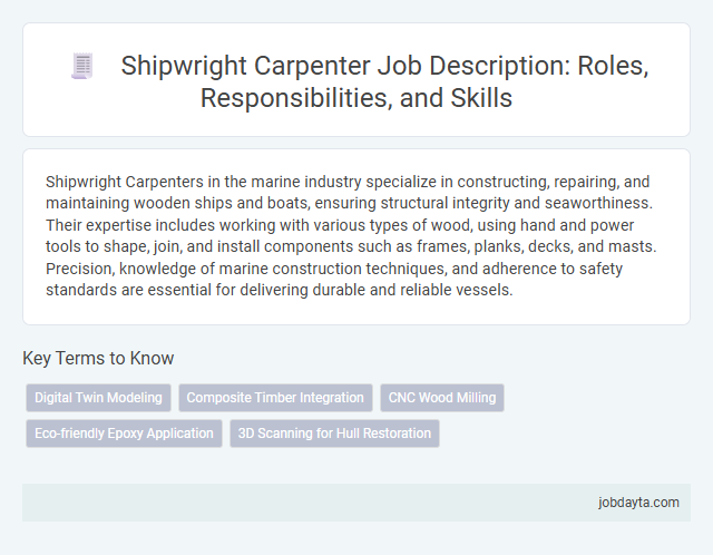 Shipwright Carpenter Job Description: Roles, Responsibilities, and Skills