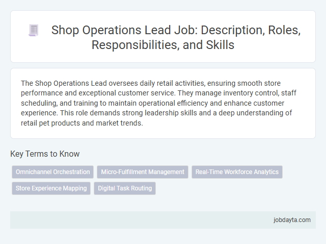 Shop Operations Lead Job: Description, Roles, Responsibilities, and Skills