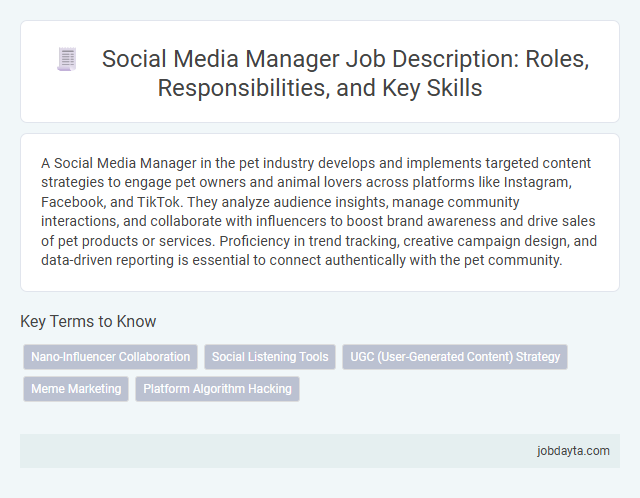 Social Media Manager Job Description: Roles, Responsibilities, and Key Skills