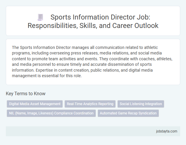 Sports Information Director Job: Responsibilities, Skills, and Career Outlook