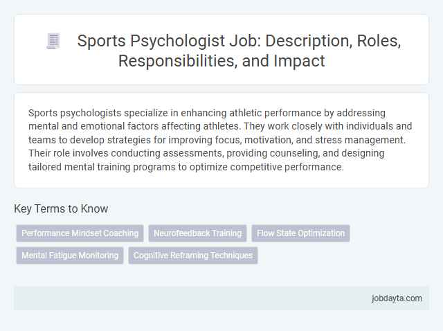 Sports Psychologist Job: Description, Roles, Responsibilities, and Impact