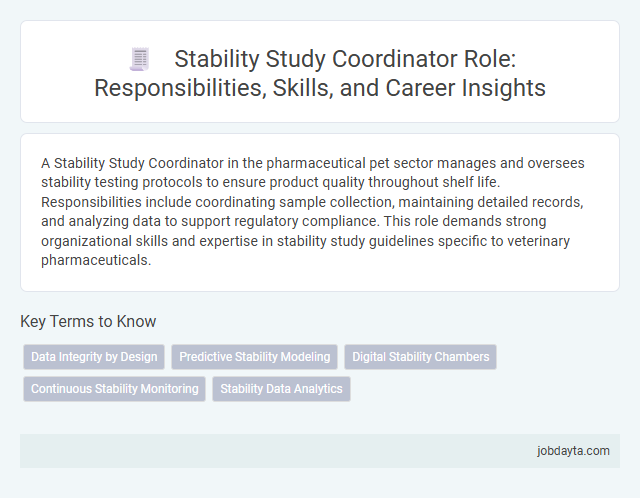 Stability Study Coordinator Role: Responsibilities, Skills, and Career Insights