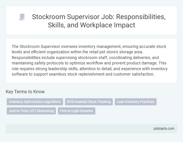 Stockroom Supervisor Job: Responsibilities, Skills, and Workplace Impact