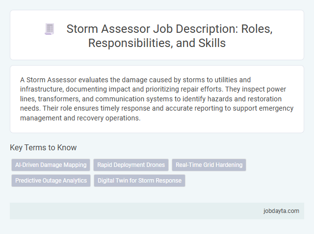 Storm Assessor Job Description: Roles, Responsibilities, and Skills