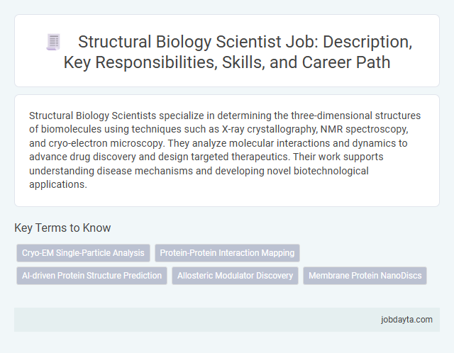 Structural Biology Scientist Job: Description, Key Responsibilities, Skills, and Career Path