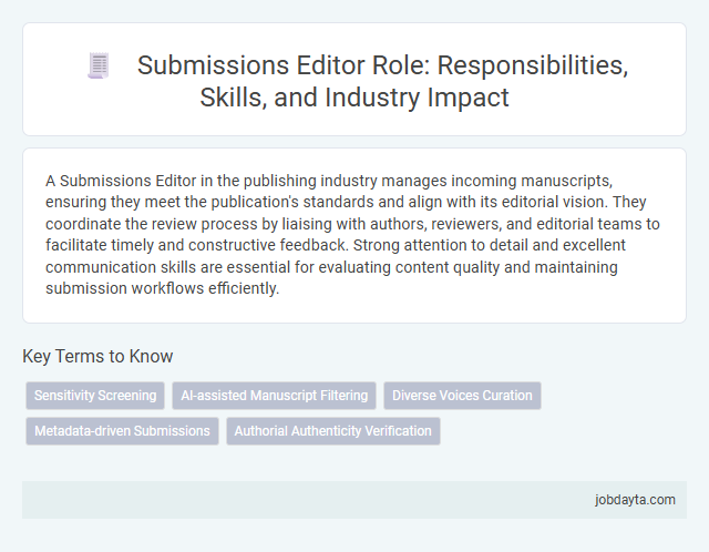 Submissions Editor Role: Responsibilities, Skills, and Industry Impact