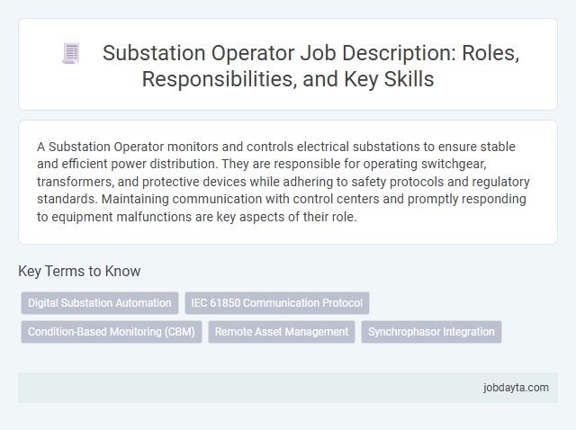 Substation Operator Job Description: Roles, Responsibilities, and Key Skills