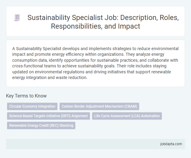Sustainability Specialist Job: Description, Roles, Responsibilities, and Impact