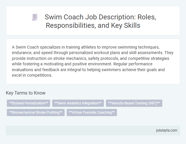 Swim Coach Job Description: Roles, Responsibilities, and Key Skills
