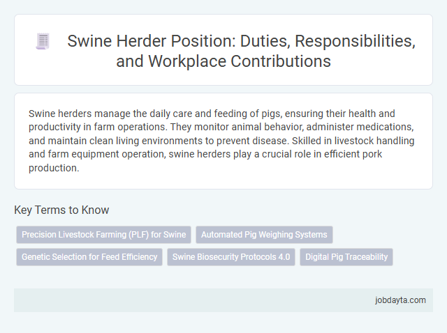 Swine Herder Position: Duties, Responsibilities, and Workplace Contributions