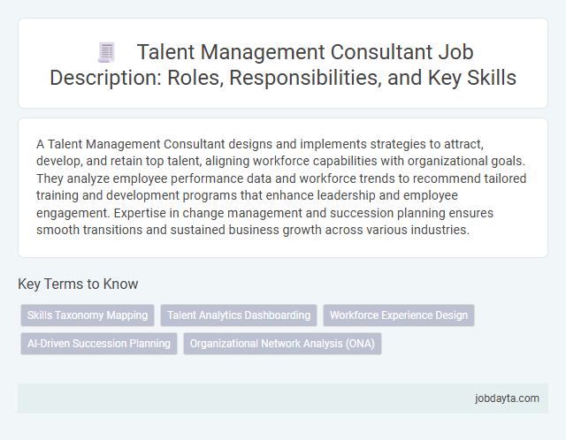 Talent Management Consultant Job Description: Roles, Responsibilities, and Key Skills