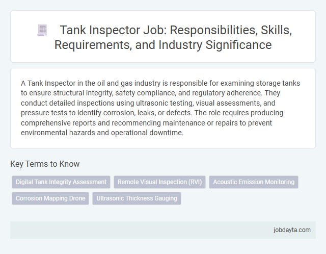 Tank Inspector Job: Responsibilities, Skills, Requirements, and Industry Significance