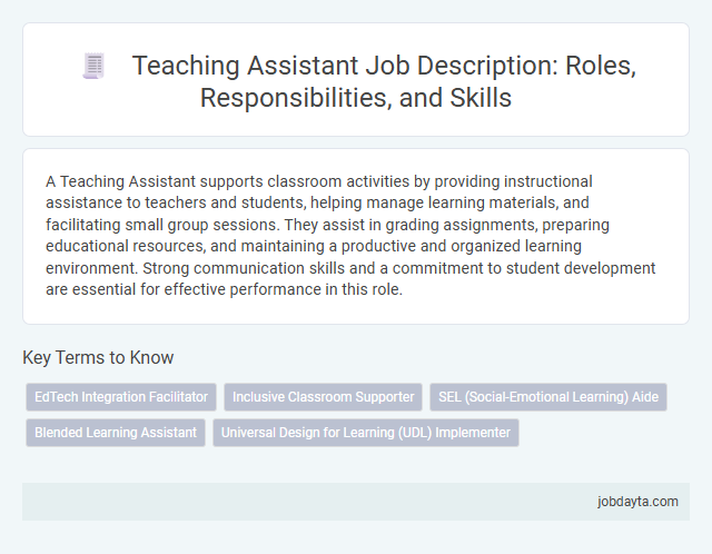 Teaching Assistant Job Description: Roles, Responsibilities, and Skills