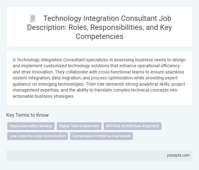 Technology Integration Consultant Job Description: Roles, Responsibilities, and Key Competencies