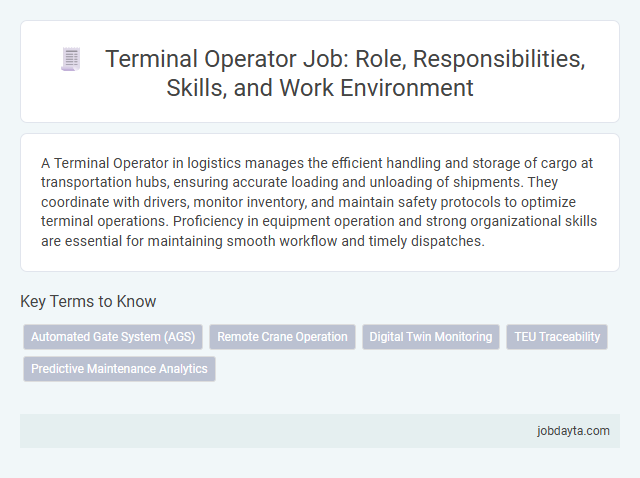 Terminal Operator Job: Role, Responsibilities, Skills, and Work Environment