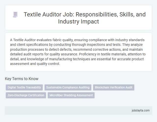 Textile Auditor Job: Responsibilities, Skills, and Industry Impact