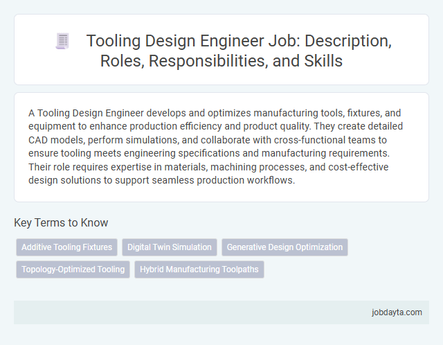 Tooling Design Engineer Job: Description, Roles, Responsibilities, and Skills