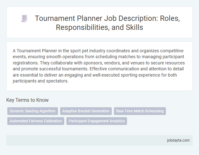 Tournament Planner Job Description: Roles, Responsibilities, and Skills