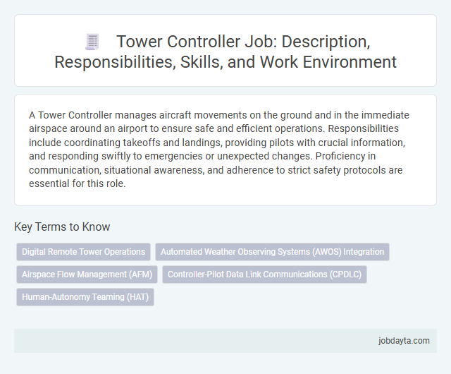 Tower Controller Job: Description, Responsibilities, Skills, and Work Environment