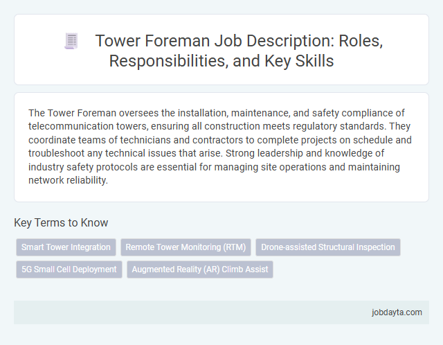 Tower Foreman Job Description: Roles, Responsibilities, and Key Skills