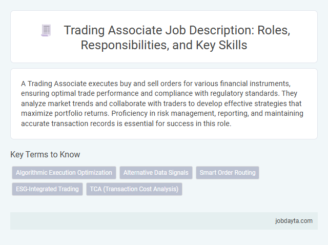 Trading Associate Job Description: Roles, Responsibilities, and Key Skills