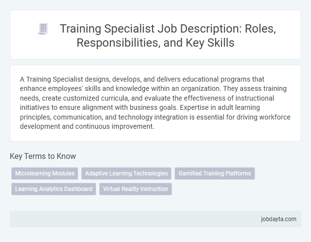 Training Specialist Job Description: Roles, Responsibilities, and Key Skills