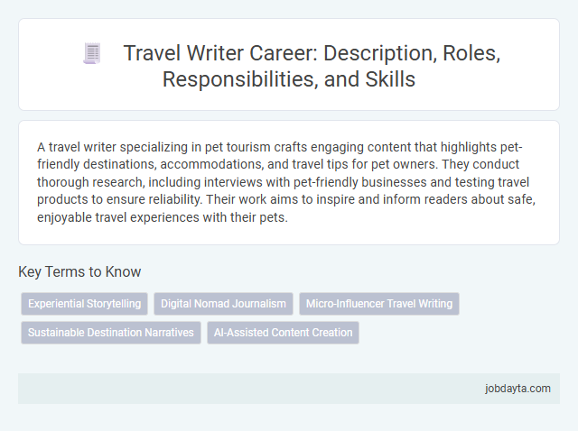 Travel Writer Career: Description, Roles, Responsibilities, and Skills