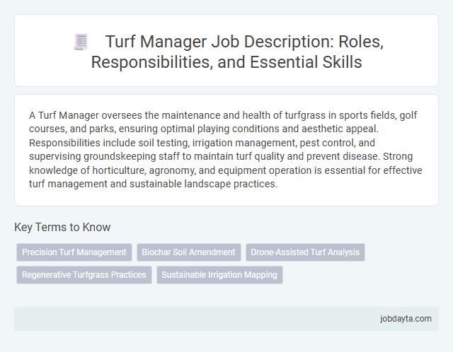 Turf Manager Job Description: Roles, Responsibilities, and Essential Skills