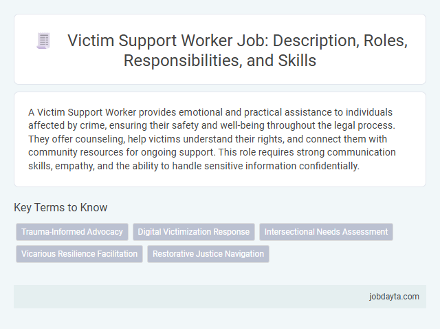 Victim Support Worker Job: Description, Roles, Responsibilities, and Skills