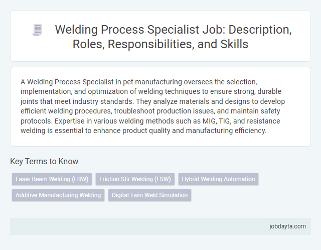 Welding Process Specialist Job: Description, Roles, Responsibilities, and Skills