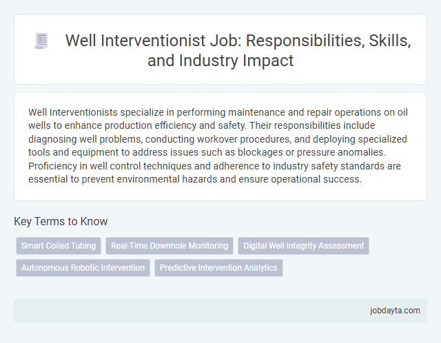 Well Interventionist Job: Responsibilities, Skills, and Industry Impact