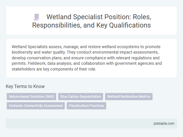 Wetland Specialist Position: Roles, Responsibilities, and Key Qualifications