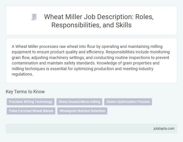 Wheat Miller Job Description: Roles, Responsibilities, and Skills
