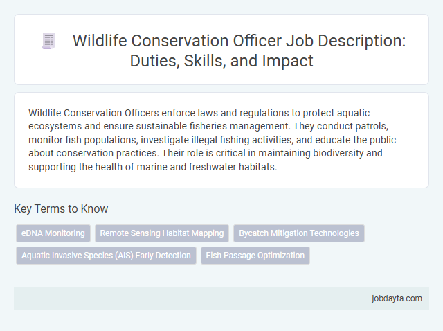 Wildlife Conservation Officer Job Description: Duties, Skills, and Impact