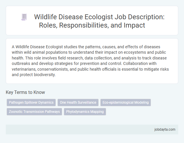 Wildlife Disease Ecologist Job Description: Roles, Responsibilities, and Impact