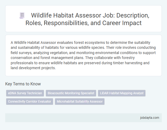 Wildlife Habitat Assessor Job: Description, Roles, Responsibilities, and Career Impact