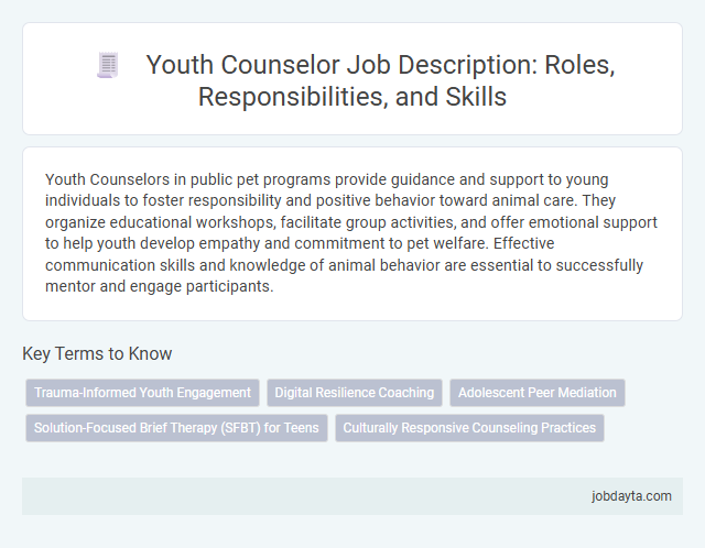 Youth Counselor Job Description: Roles, Responsibilities, and Skills