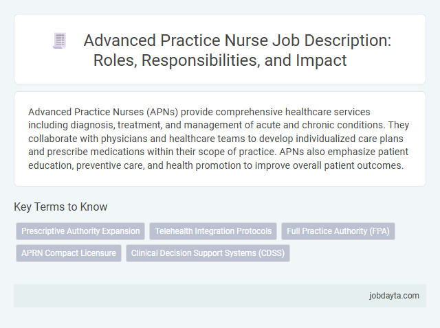 Advanced Practice Nurse Job Description: Roles, Responsibilities, and Impact