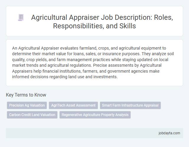 Agricultural Appraiser Job Description: Roles, Responsibilities, and Skills
