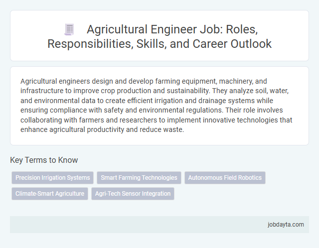 Agricultural Engineer Job: Roles, Responsibilities, Skills, and Career Outlook