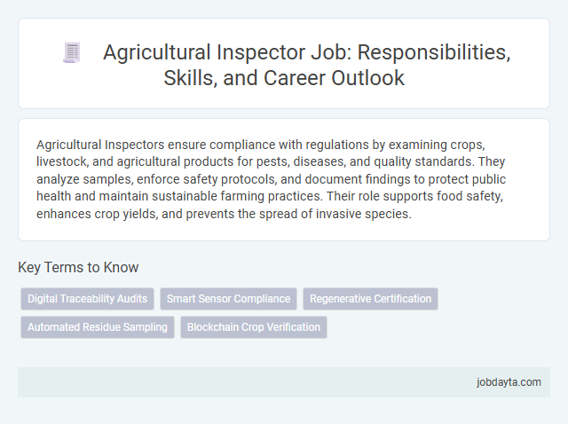 Agricultural Inspector Job: Responsibilities, Skills, and Career Outlook